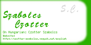 szabolcs czotter business card